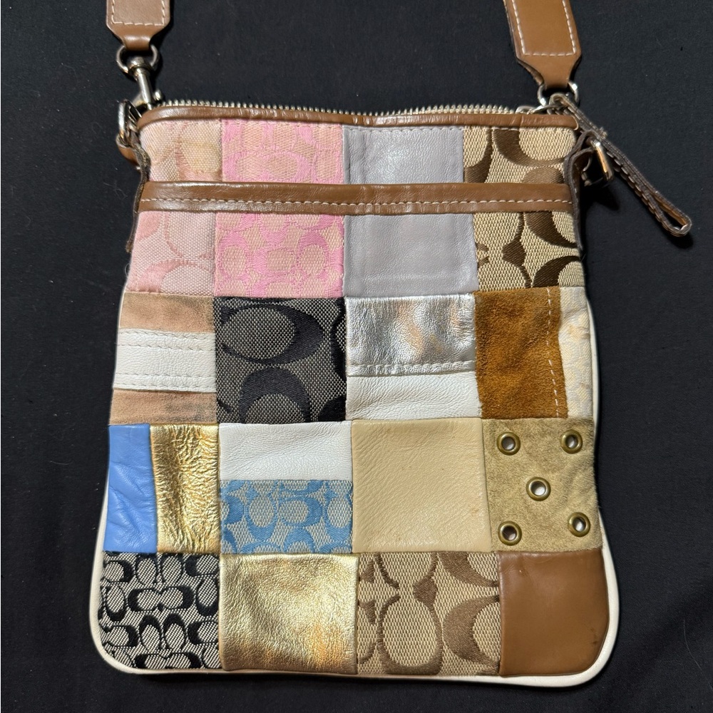 Coach Signature Crossbody Patchwork Purse Bag